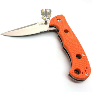 CRKT COLUMBIA RIVER HAMMOND CRUISER LINERLOCK POCKET KNIFE ORANGE FLIPPER