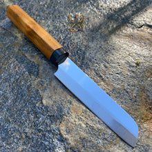Load image into Gallery viewer, KANETSUNE  KAMA-GATA FRUIT KNIFE WITH WILD CHERRY WOODEN HANDLE