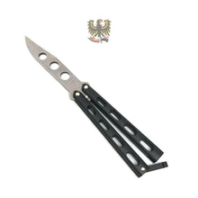 Load image into Gallery viewer, BEAR &amp; SON 114BTR 5 BLACK BUTTERFLY TRAINER 4&quot; CLOSED HIGH CARBON UNSHARPENED
