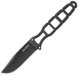 KA-BAR SKELETON FIXED BLADE NECK KNIFE WITH HARD SHEATH DUAL LASHING HOLES