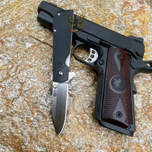 Load image into Gallery viewer, COLD STEEL 1911 LINER LOCK FLIPPER KNIFE BLACK GRIV EX HANDLE