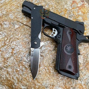 COLD STEEL 1911 LINER LOCK FLIPPER KNIFE BLACK GRIV EX HANDLE