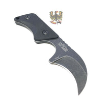 Load image into Gallery viewer, HEAVY DUTY MILITARY STYLE BLACK FIXED BLADE NECK KNIFE MTECH