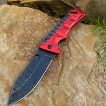Load image into Gallery viewer, RESCUE LINERLOCK FOLDING POCKET KNIFE WITH GLASS BREAKER &amp; BELT/CORD CUTTER
