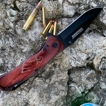 Load image into Gallery viewer, TAC FORCE ASSISTED OPENING LINERLOCK FOLDING POCKET WITH PAKKAWOOD EAGLE HANDLE