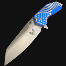 Load image into Gallery viewer, COMBAT READY STARS AND STRIPES LINERLOCK KNIFE WITH ALUMINUM HANDLE