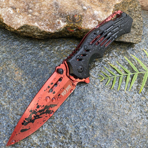 WILDBOAR LINERLOCK BLACK/RED ASSISTED OPENING VERY COOL SHARP KNIFE