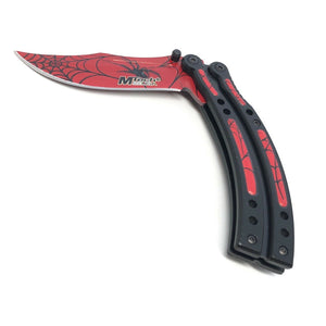 SPIDER SPRING ASSISTED EVERYDAY CARRY KNIFE RED STAINLESS STEEL BLADE MTECH