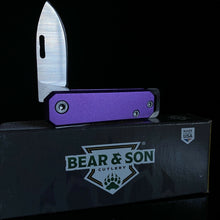 Load image into Gallery viewer, BEAR &amp; SON SMALL SLIP JOINT EVERY DAY CARRY POCKET KNIFE PURPLE