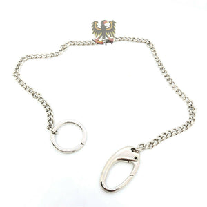 FOX KEY CHAIN NICKEL PLATED STEEL 40 CM 15.75 INCH 5.5MM DIAMETER LOBSTER CLAW