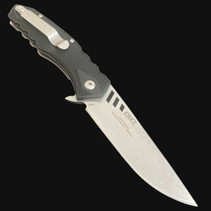 RUGER CRKT -THROUGH COMPACT PLAIN DROP POINT LINERLOCK FOLDING POCKET KNIFE