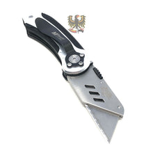 Load image into Gallery viewer, MTECK HEAVY DUTY BUTTON LOCK SILVER UTILITY KNIFE WITH ALUMINUM HANDLE