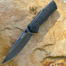 Load image into Gallery viewer, RUGER BY CRKT CRACK-SHOT COMPACT ASSISTED FOLDING KNIFE 3.38 BLACK STONEWASHED