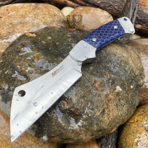 MTECH COOL HUNTING FIXED BLADE KNIFE WITH BLUE C-TEK HANDLE