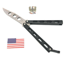 Load image into Gallery viewer, BEAR &amp; SON 114BTR 5 BLACK BUTTERFLY TRAINER 4&quot; CLOSED HIGH CARBON UNSHARPENED