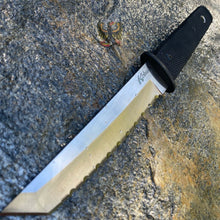 Load image into Gallery viewer, KOBUN LIGHT WEIGHT BOOT KNIFE FIXED 5.5&quot; TANTO SERRATED BLADE, KRAY-EX HANDLE