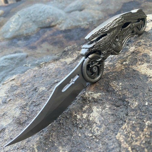 FOLDING POCKET KNIFE EAGLE RIDER ASSISTED OPENING MOTORCYCLE HARLEY