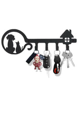 Load image into Gallery viewer, UptoBillions Decorative Wall Mounted Iron Key Holder, 11 inch with 4 Key Hooks