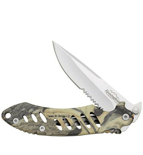 REMINGTON  SPORTSMAN PART SERRATED FRAMELOCK FOLDING SHARP POCKET KNIFE