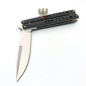 LINERLOCK ASSISTED OPENING BLACK ALUMINUM HANDLE SATIN FINISH STAINLESS BLADE