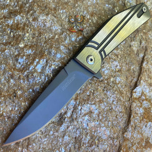 KERSHAW NURA FLIPPER 3" PLAIN FRAMELOCK SHARP KNIFE, STAINLESS STEEL HANDLES