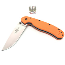 Load image into Gallery viewer, ONTARIO RAT I LINERLOCK ORANGE D2 VERY SHARP COOL KNIFE