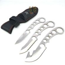 Load image into Gallery viewer, FROST CUTLERY SET FIXED BLADE KNIFE SATIN FINISH STAINLESS BLADE