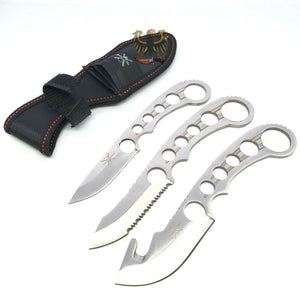 FROST CUTLERY SET FIXED BLADE KNIFE SATIN FINISH STAINLESS BLADE