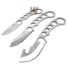 Load image into Gallery viewer, FROST CUTLERY SET FIXED BLADE KNIFE SATIN FINISH STAINLESS BLADE