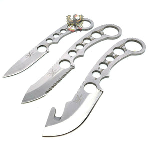FROST CUTLERY SET FIXED BLADE KNIFE SATIN FINISH STAINLESS BLADE