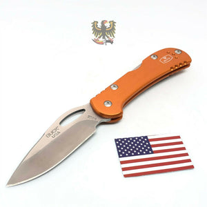 BUCK KNIVES MINI SPITFIRE LOCKBACK KNIFE ORANGE BSA LOCKBACK