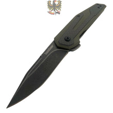 Load image into Gallery viewer, KERSHAW  JENS ANSO FRAXION FLIPPER KNIFE  CLIP POINT BLADE, OLIVE G10 HANDLES