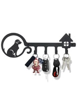 Load image into Gallery viewer, UptoBillions Decorative Wall Mounted Iron Key Holder, 11 inch with 4 Key Hooks